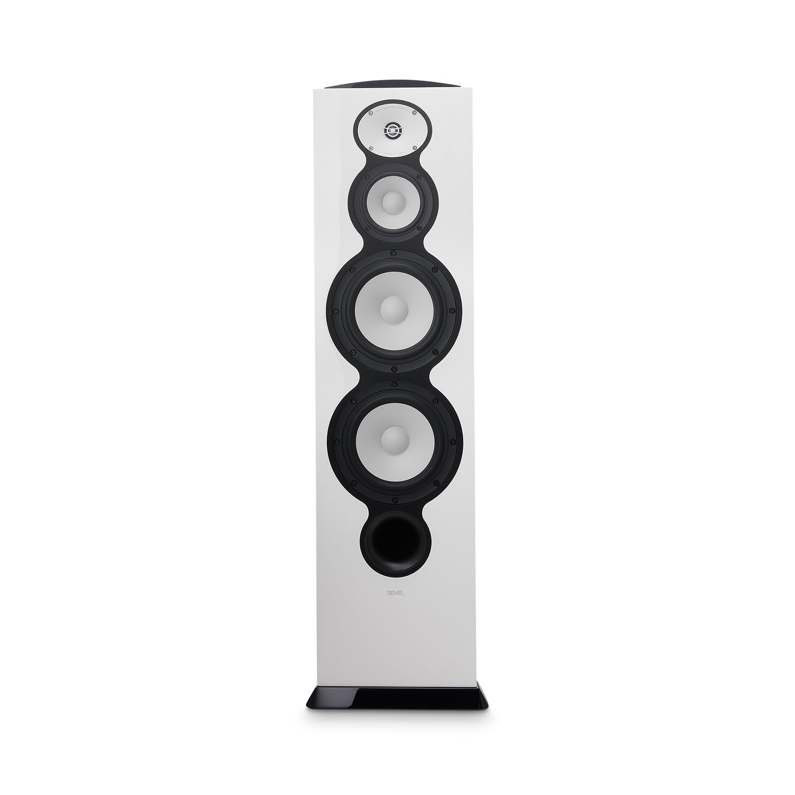 Revel PerformaBe F228Be Floorstanding 022 Revel PerformaBe F228Be Floorstanding Loudspeaker Front Bare - White Gloss