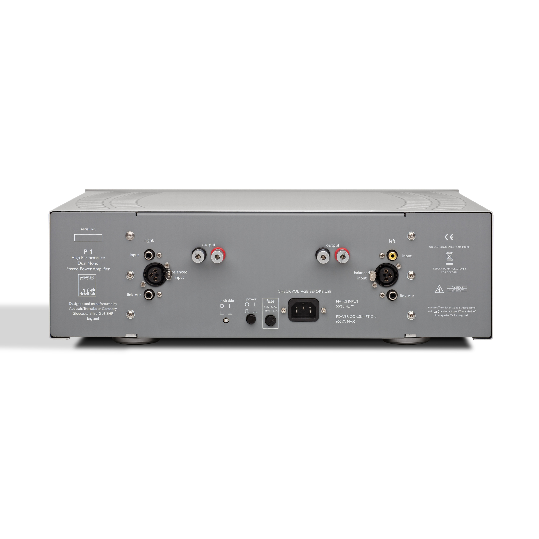 ATC P1 Amplifier rear