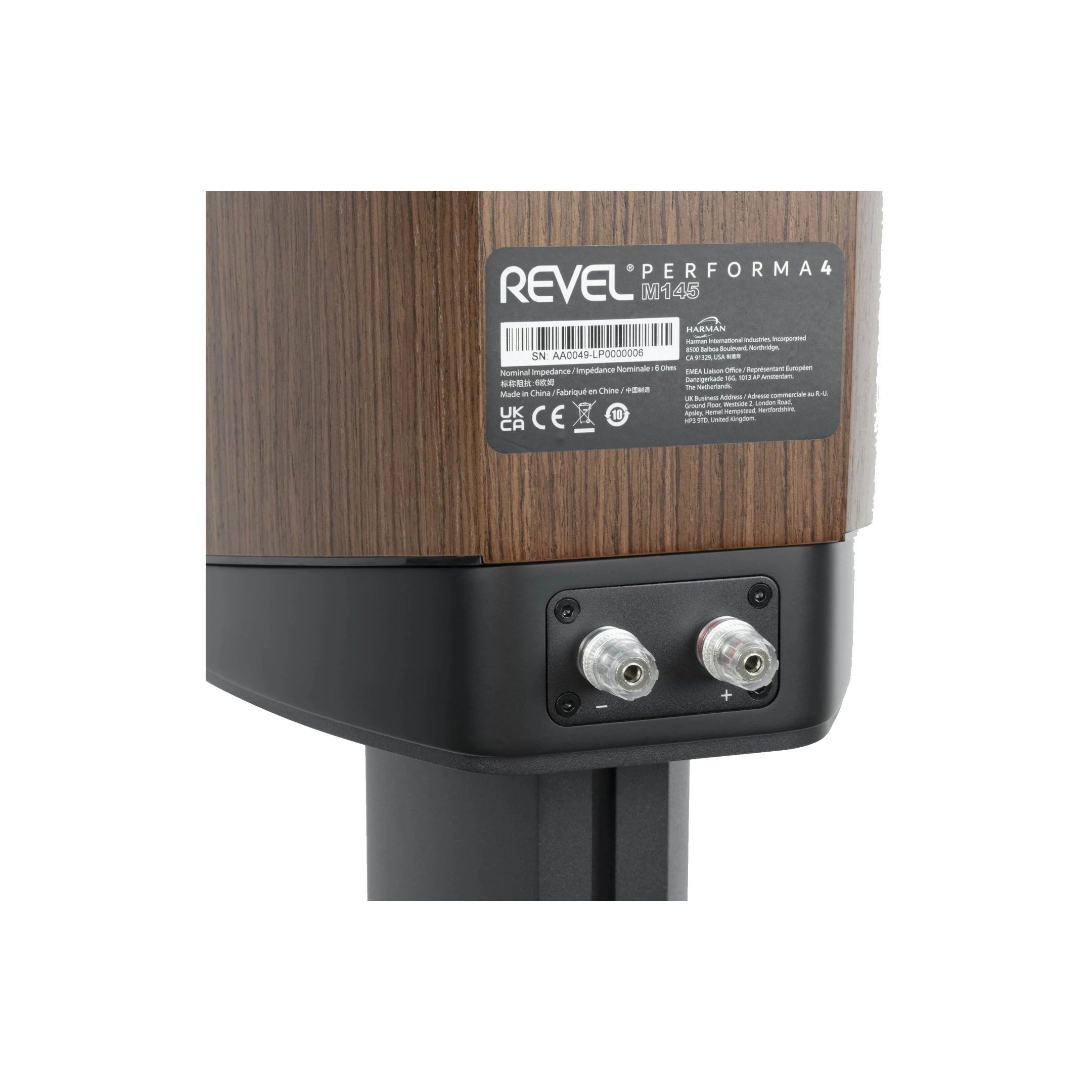 Revel Performa4 M145 - Walnut Binding Posts