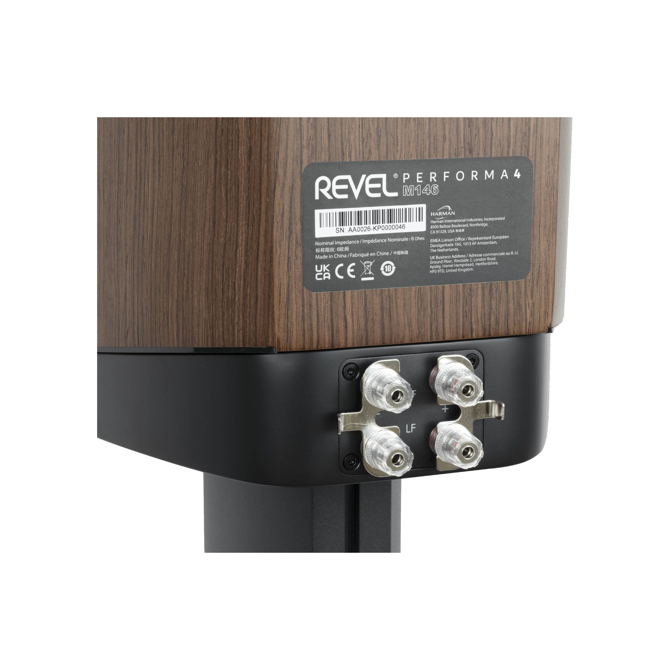 Revel Performa4 M146 - Walnut Binding Posts