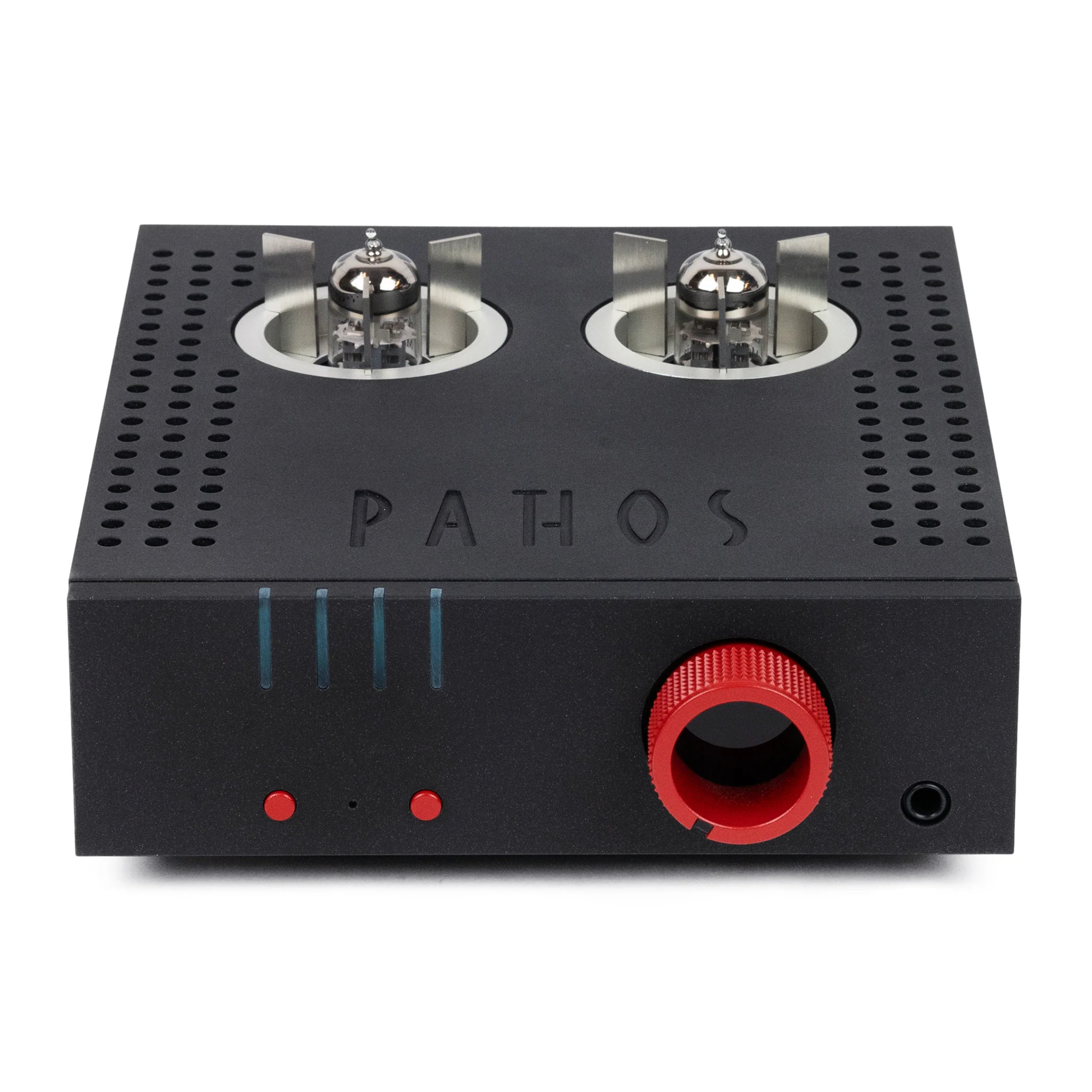 Pathos Aurium Headphone Amplifier black red - front - web Pathos Aurium Headphone Amplifier