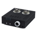 Pathos Aurium Headphone Amplifier black silver - front angle - web Pathos Aurium Headphone Amplifier