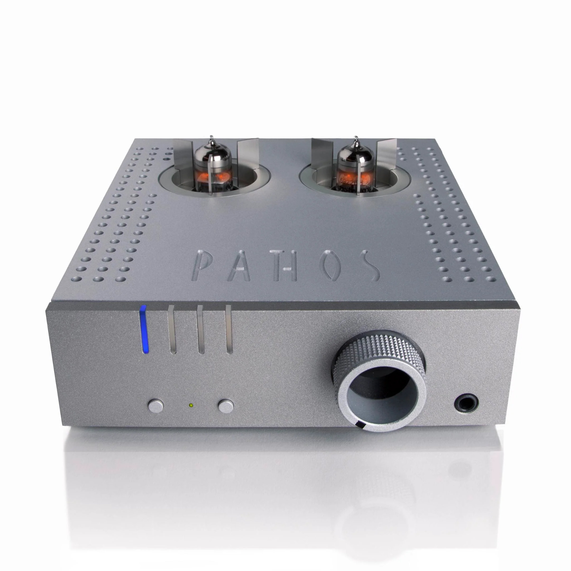 Pathos Aurium Headphone Amplifier silver - front - web Pathos Aurium Headphone Amplifier